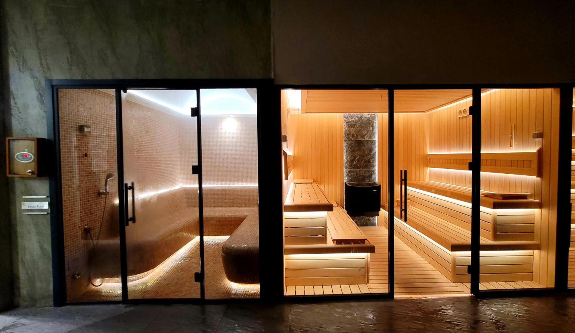 Wyndham Grand Izmir Ozdilek Thermal & Spa Exterior photo A modern Finnish sauna